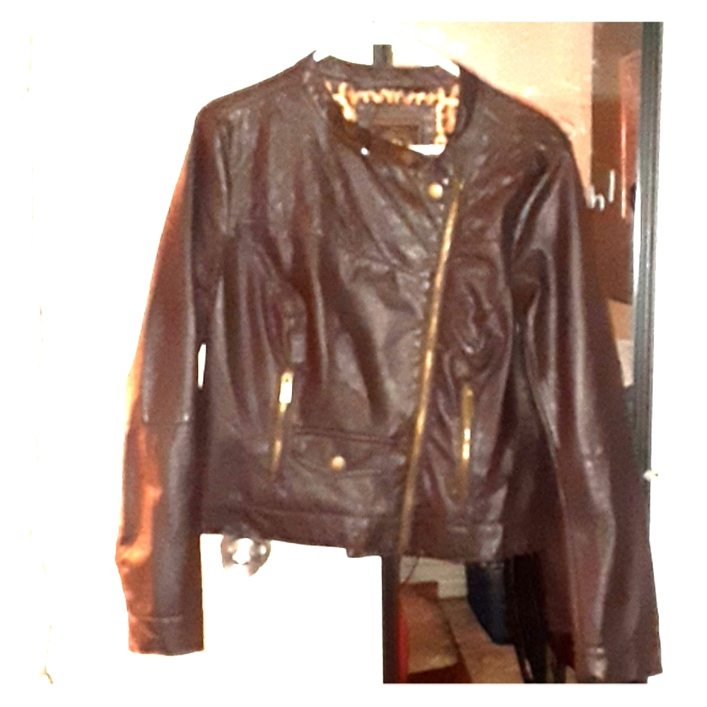 Faux leather jacket